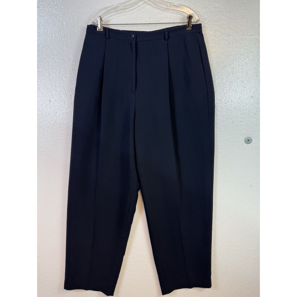 Charter Club Womens Dress Pant Sz 16W Classic Fit Slacks Navy Blue Career Office